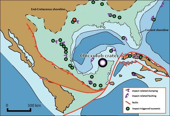 Location of the Chicxulub crater