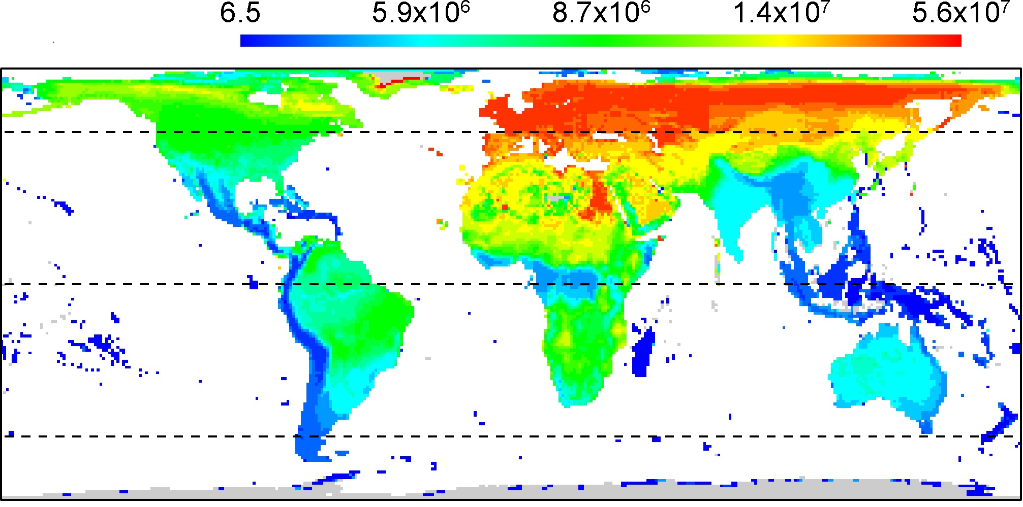 Variation in geographical ranges of birds