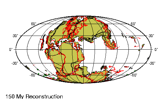Animated gif showing movement of continents
